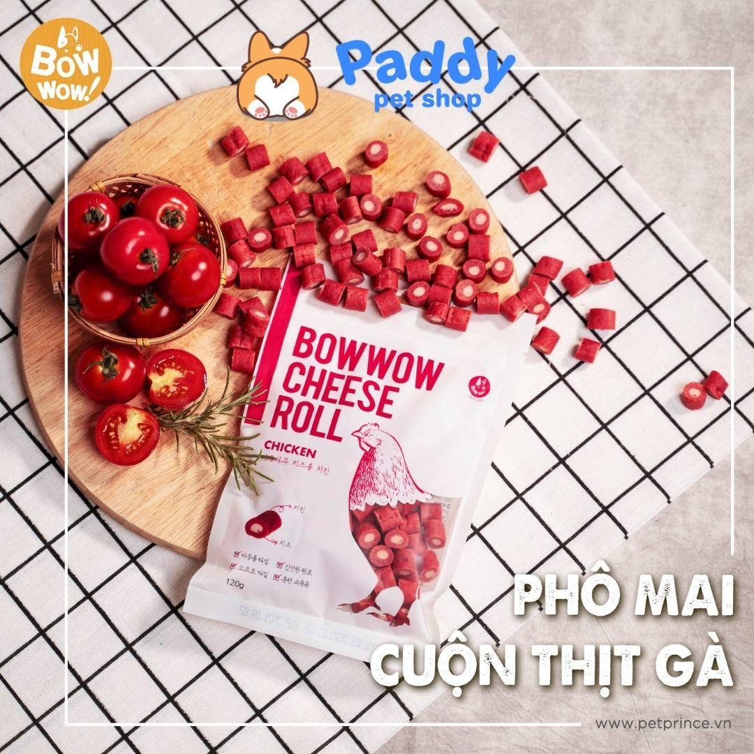 Bánh Thưởng Cho Chó Phô Mai Cuộn Thịt Bowwow Cheese Roll 120g - Paddy Pet Shop