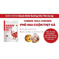 Bánh Thưởng Cho Chó Phô Mai Cuộn Thịt Bowwow Cheese Roll 120g - Paddy Pet Shop