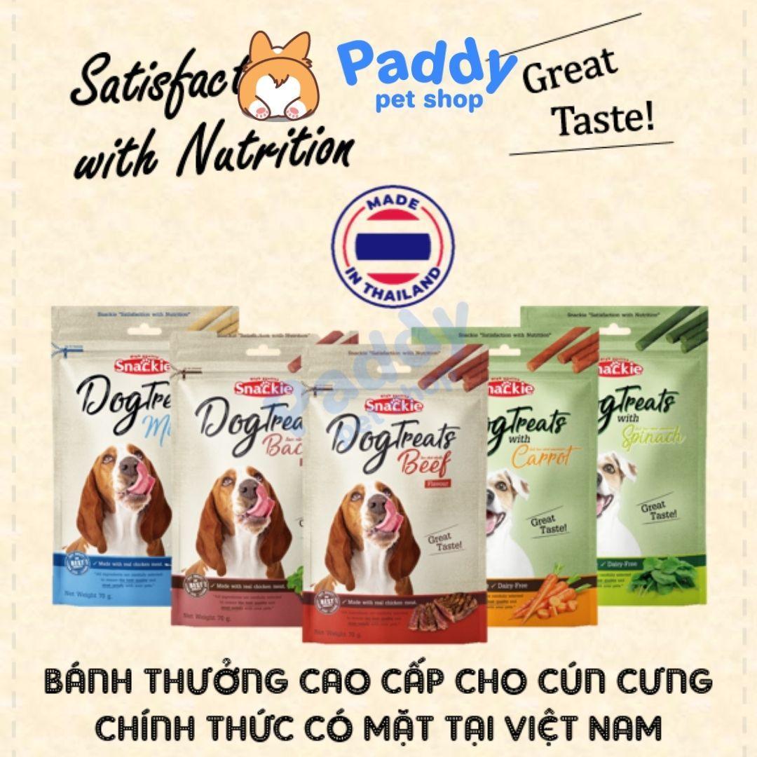 Snack Cho Chó Que Jerky Thịt Rau Củ Snackie 70g - Paddy Pet Shop
