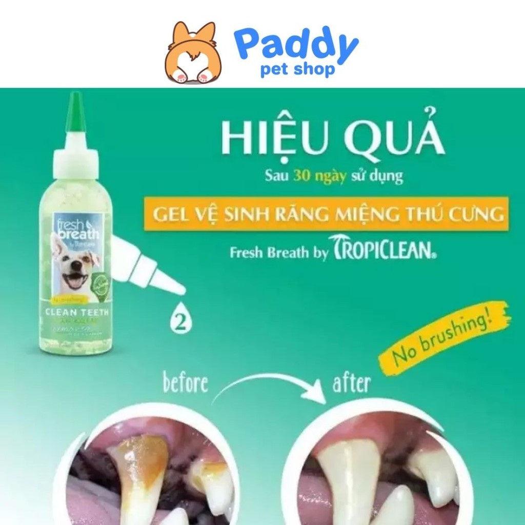 Set Gel & Nước Vệ Sinh Răng Miệng Cho Chó Tropiclean (Mỹ) - Paddy Pet Shop
