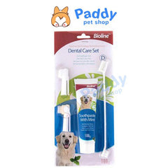 Set Kem Đánh Răng Cho Chó Kèm Bàn Chải Bioline - Paddy Pet Shop