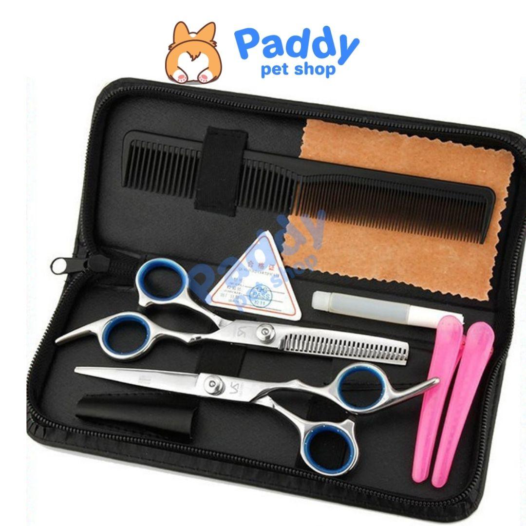 Set Kéo Lược Cắt Tỉa Lông 5 Món Chó Mèo Loại Xịn - Paddy Pet Shop