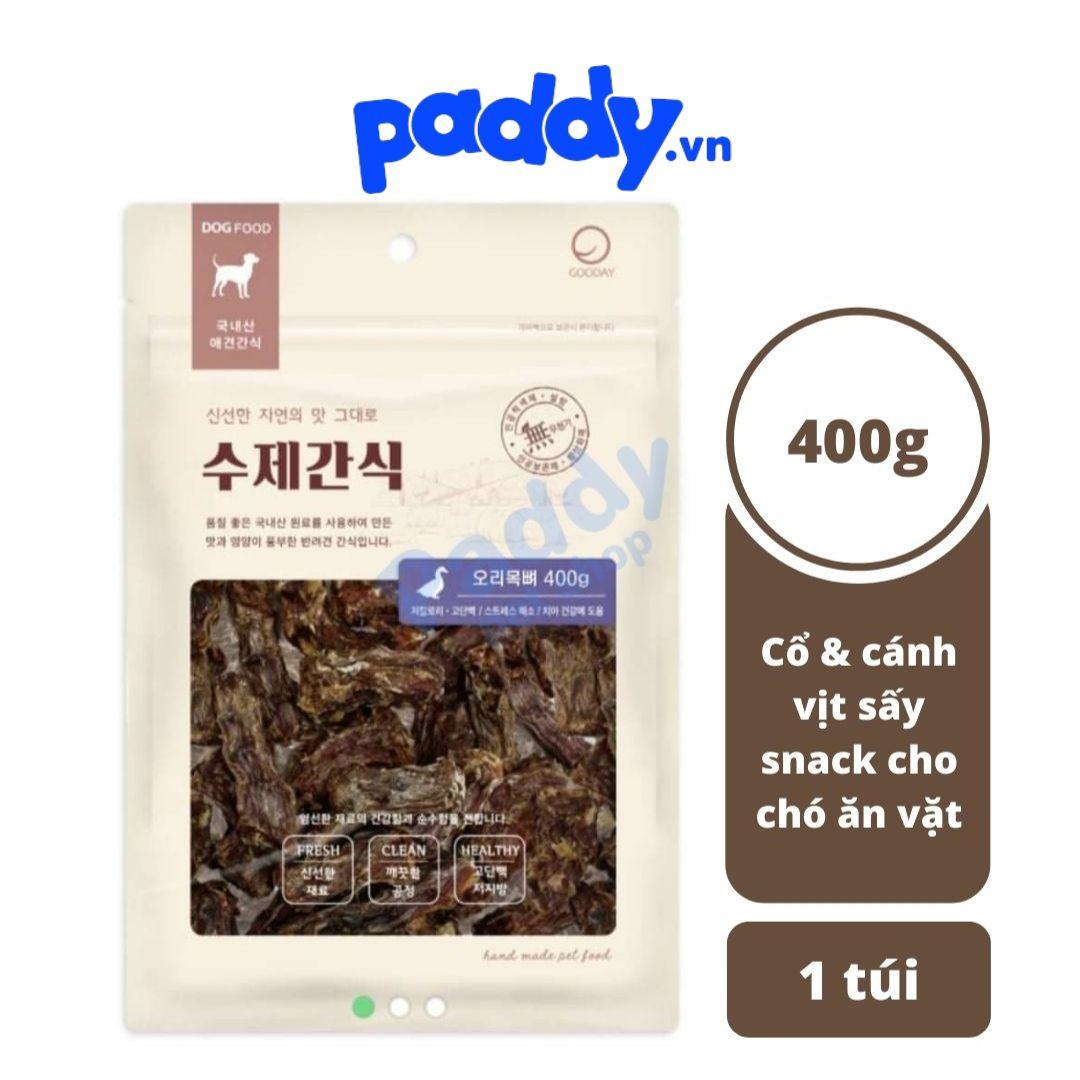 Snack Cho Chó Cổ & Cánh Vịt Sấy Gooday 400g - Paddy Pet Shop