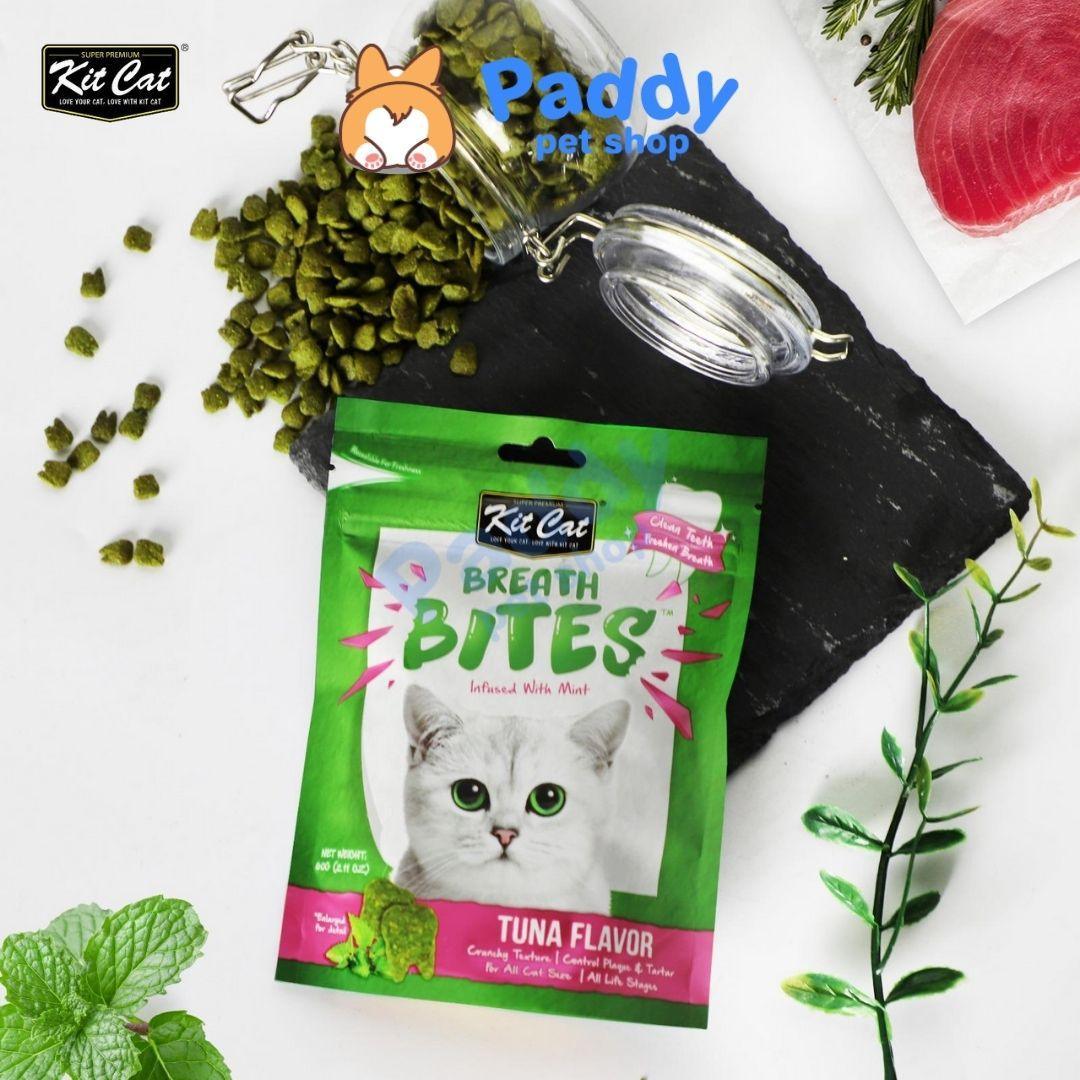 Snack Sạch Răng Cho Mèo Kit Cat Breath Bites (60g) - Paddy Pet Shop