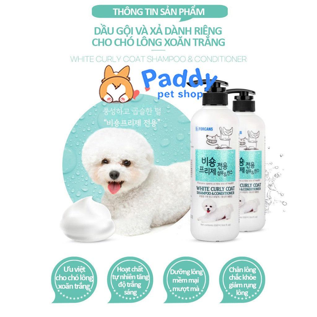 Sữa Tắm Chó Lông Xoăn Trắng Forcans White Curly 550ml - Paddy Pet Shop