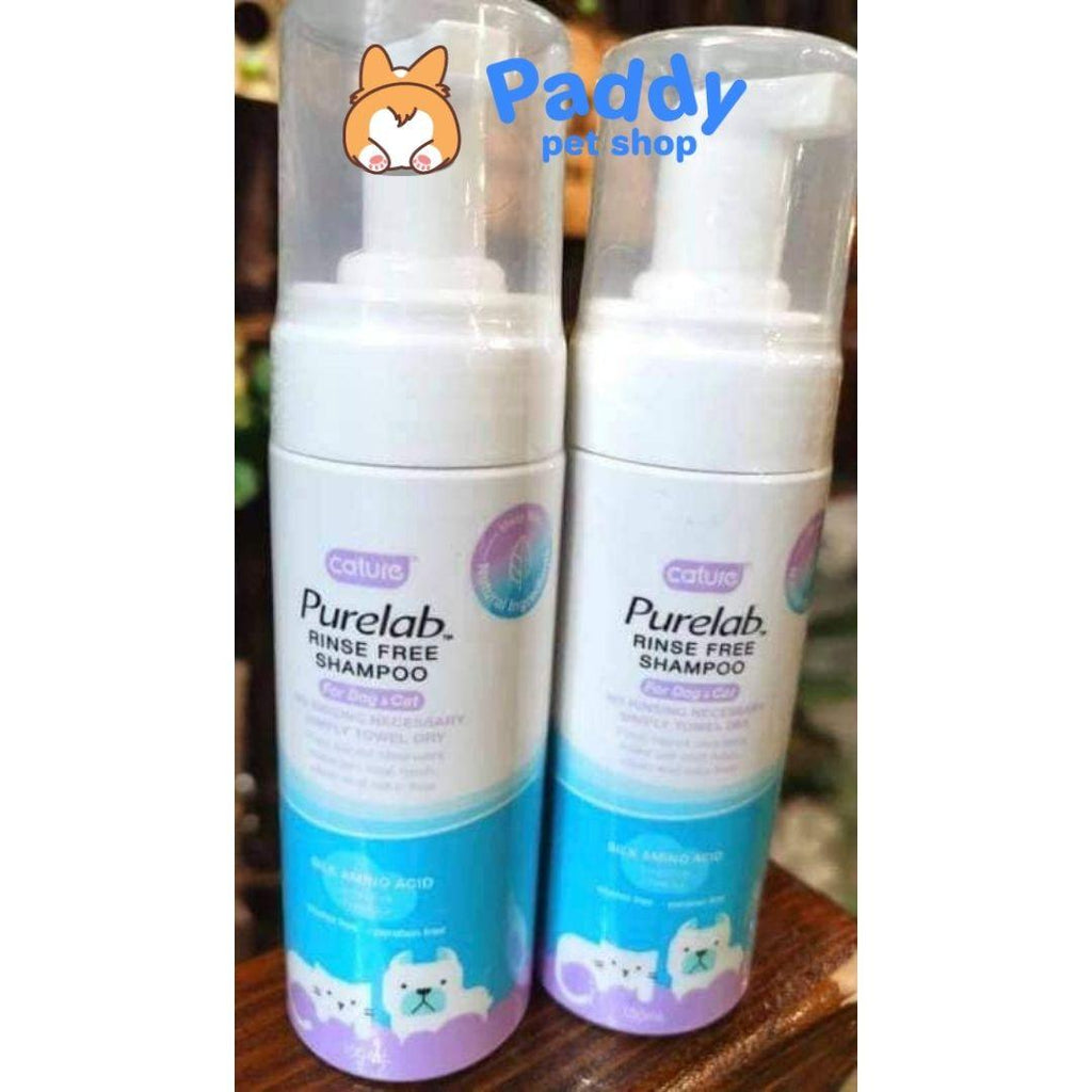 Sữa Tắm Khô Chó Mèo Cature Purelab Rinse Free 150ml Paddy Pet Shop