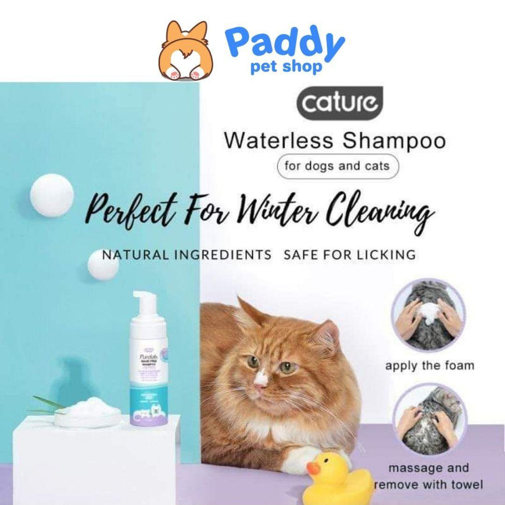 Sữa Tắm Khô Chó Mèo Cature Purelab Rinse Free 150ml Paddy Pet Shop