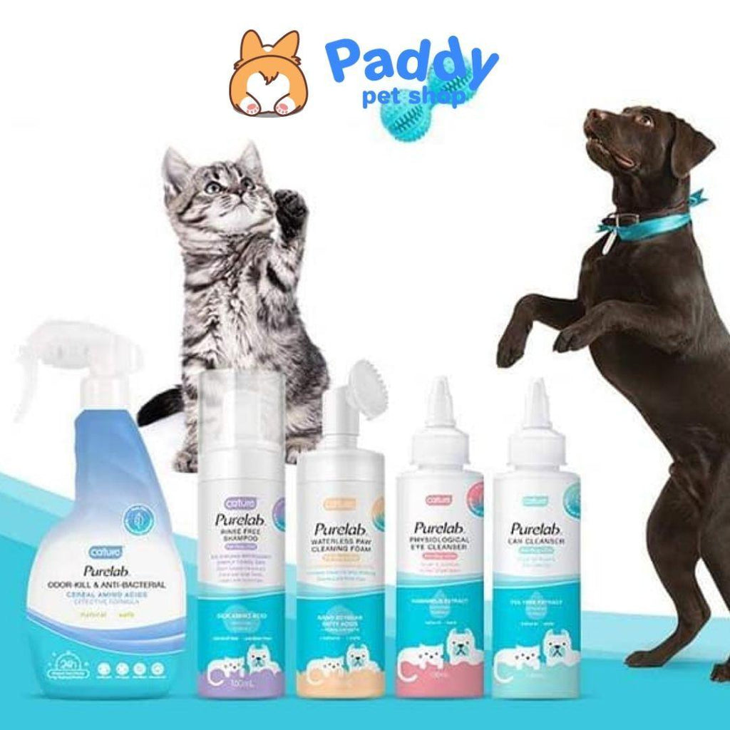 Sữa Tắm Khô Chó Mèo Cature Purelab Rinse Free 150ml Paddy Pet Shop