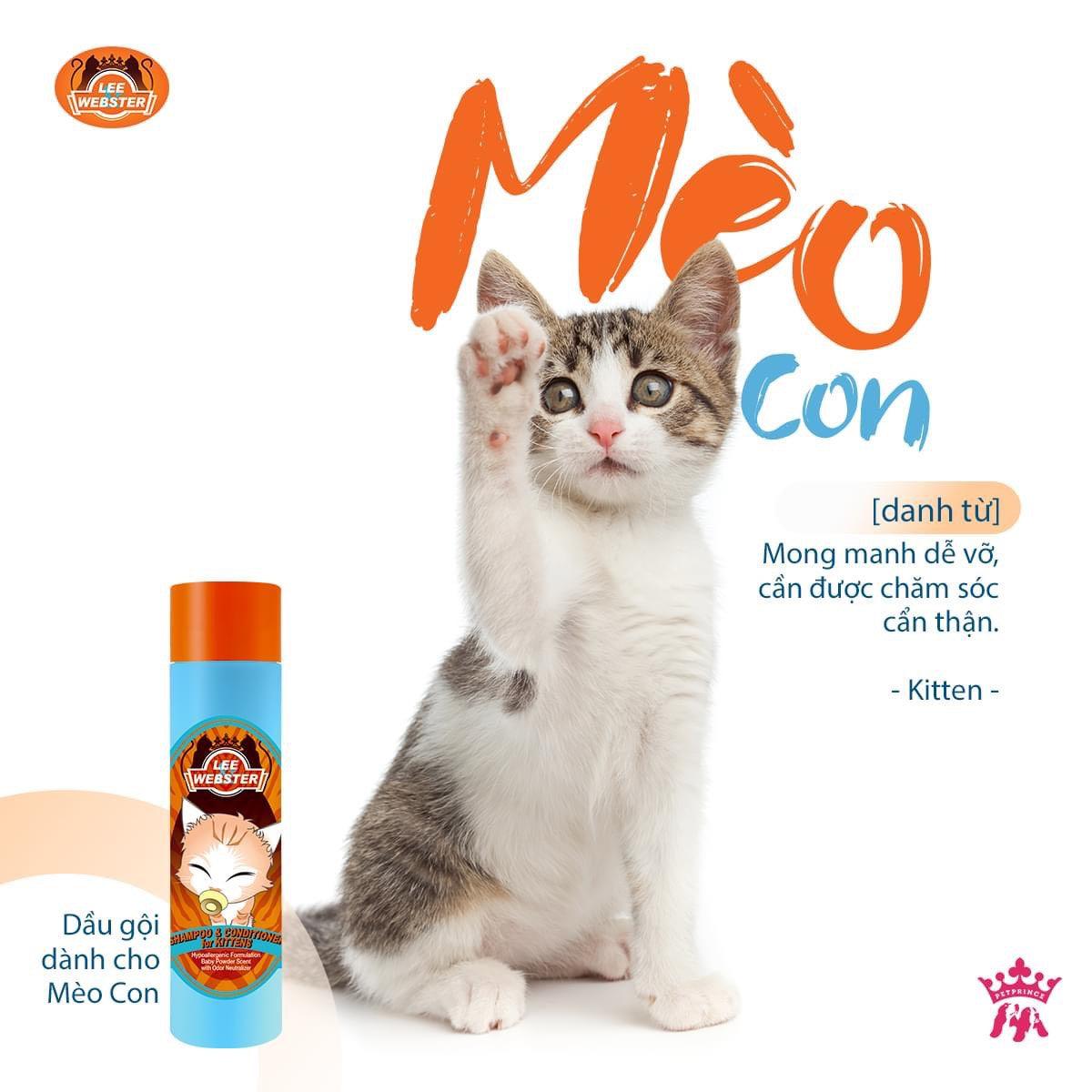 Sữa Tắm Cho Mèo Gội & Xả Lee & Webster 280g - Paddy Pet Shop