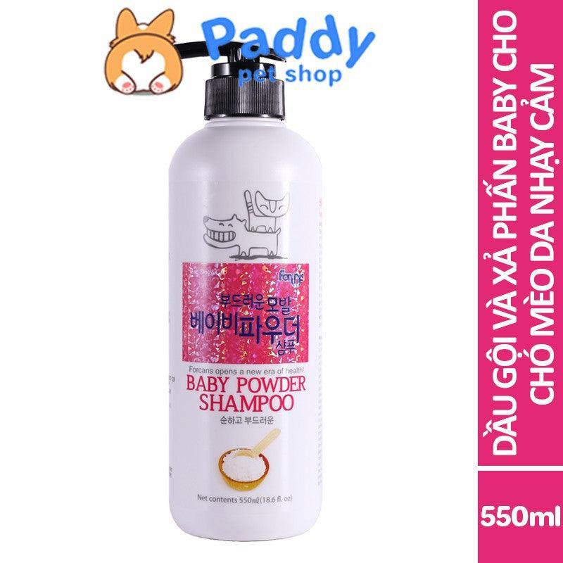 Sữa Tắm Mùi Phấn Cho Chó Mèo Da Nhạy Cảm Forcans Baby Powder 550ml - Paddy Pet Shop