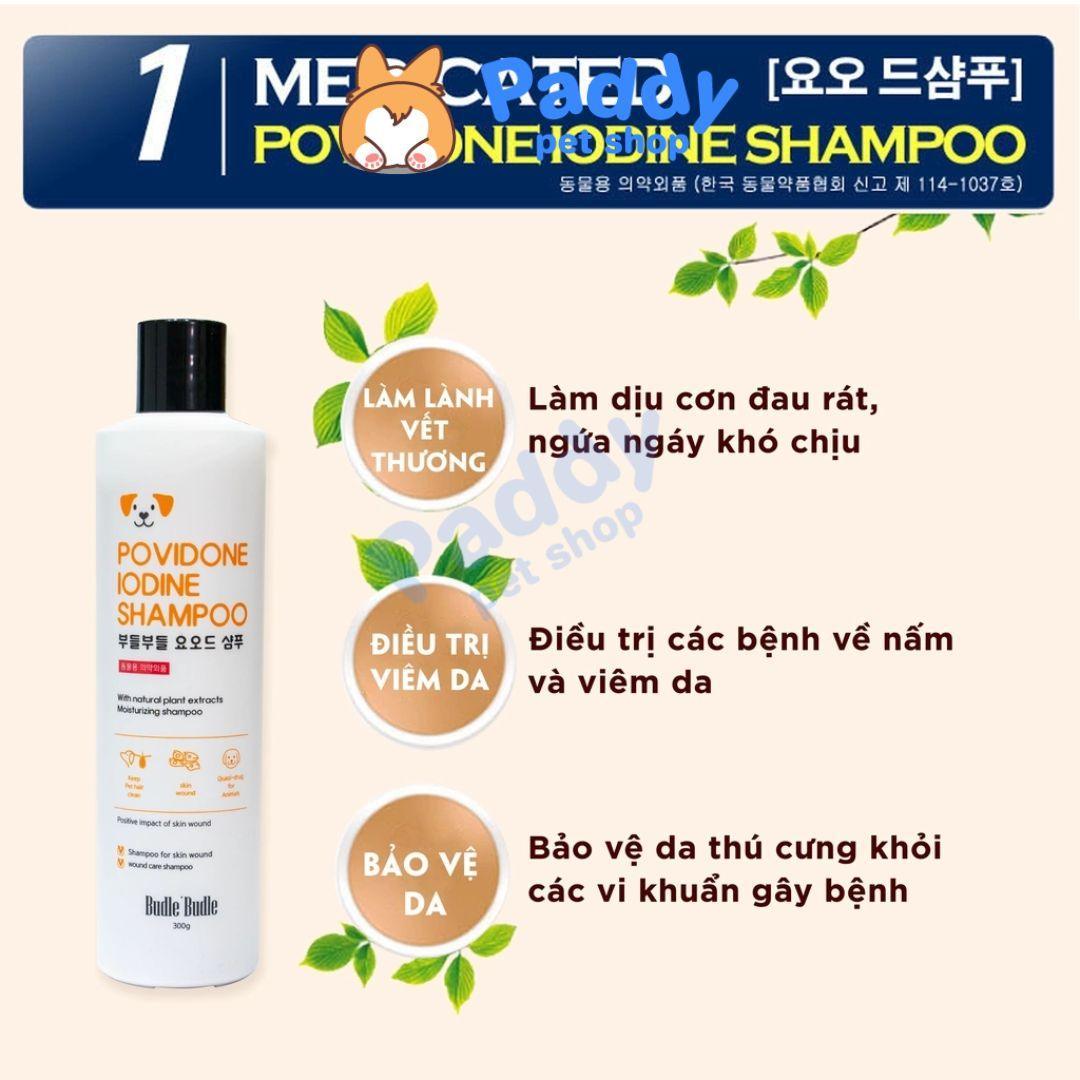 Sữa Tắm Cho Chó Budle Povidone Iodine 300g - Paddy Pet Shop