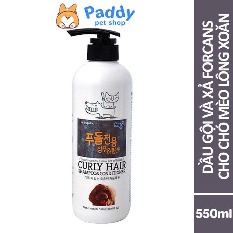 Sữa Tắm Xả Cho Chó Lông Xoăn Forcans Curly Hair 550ml - Paddy Pet Shop