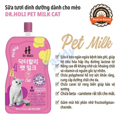 Sữa Tươi Chó Mèo Dr Holi Bổ Sung Dinh Dưỡng 200ml (Hàn Quốc) - Paddy Pet Shop