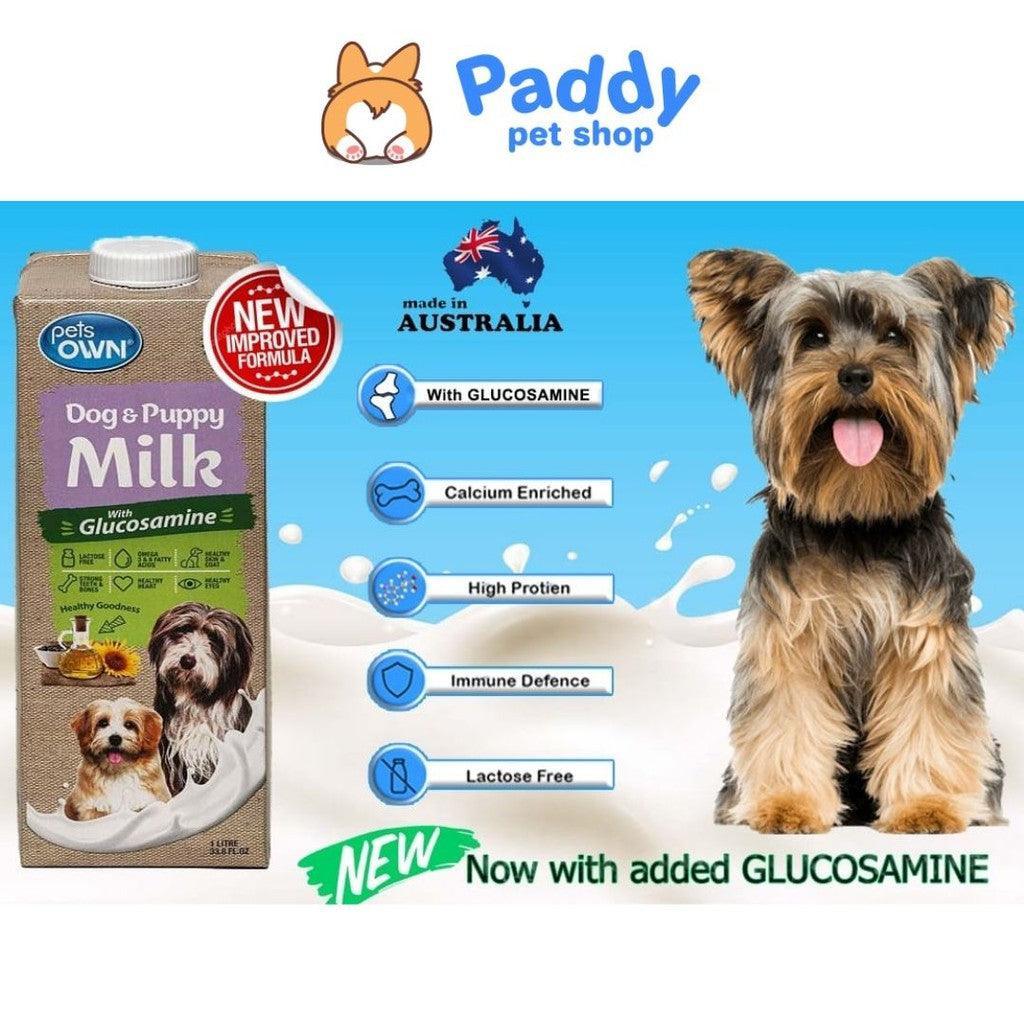 Sữa Tươi Cho Chó Pets Own Bổ Sung Glucosamine (1L) - Paddy Pet Shop