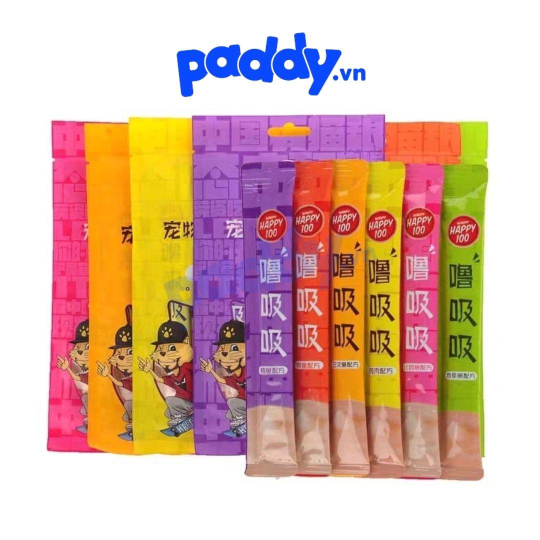 Súp Thưởng Cho Mèo Wanpy Happy 100 (Túi 5 tuýp*14g) - Paddy Pet Shop