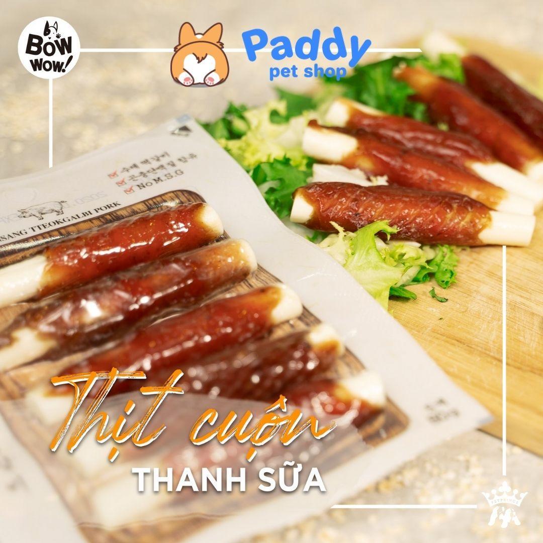 Bánh Thưởng Cho Chó Thịt Cuộn Thanh Sữa BowWow 80g - Paddy Pet Shop