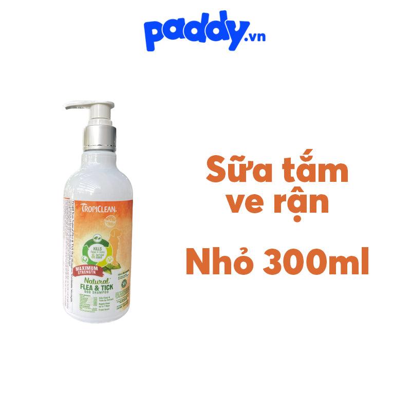 Sữa Tắm & Xịt Trị Ve, Bọ Chét Cho Chó Mèo Tropiclean Natural Flea & Tick (Mỹ) - Paddy Pet Shop