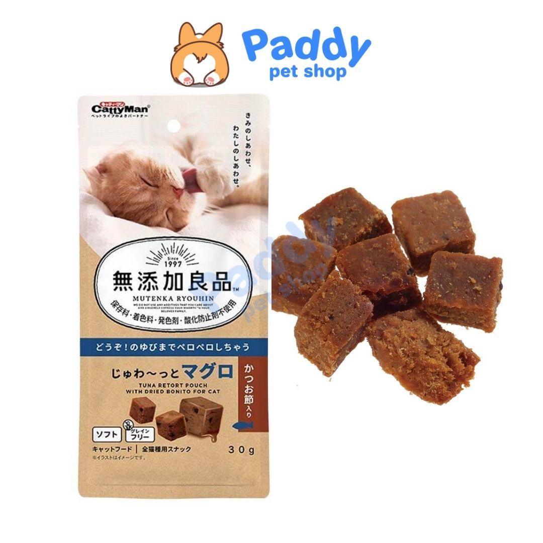 Snack Mèo Viên Cá Ngừ Tiêu Búi Lông CattyMan 30g - Paddy Pet Shop