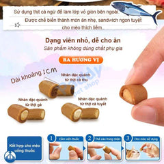 Snack Mèo Viên Cá Ngừ Tiêu Búi Lông CattyMan 30g - Paddy Pet Shop