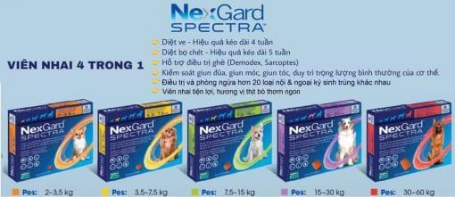 NexGard Spectra Trị Ve, Xổ Giun, Ngừa Ghẻ Cho Chó (Dạng viên nhai) - Paddy Pet Shop