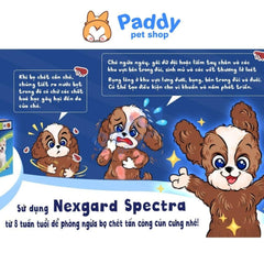 NexGard Spectra Trị Ve, Xổ Giun, Ngừa Ghẻ Cho Chó (Dạng viên nhai) - Paddy Pet Shop