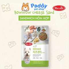 Bánh Thưởng Cho Chó Viên Sandwich Hỗn Hợp BowWow 120g - Paddy Pet Shop