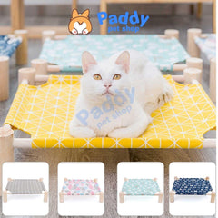 Võng Giường Gỗ Vuông Cho Chó Mèo - Paddy Pet Shop