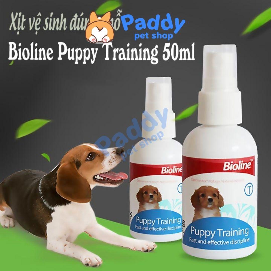 Xịt Huấn Luyện Chó Đi Vệ Sinh Đúng Chỗ Bioline 50ml - Paddy Pet Shop