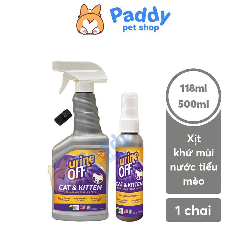 Xịt Khử Mùi Nước Tiểu, Chất Thải Cho MÈO Urine Off (Mỹ) - Paddy Pet Shop