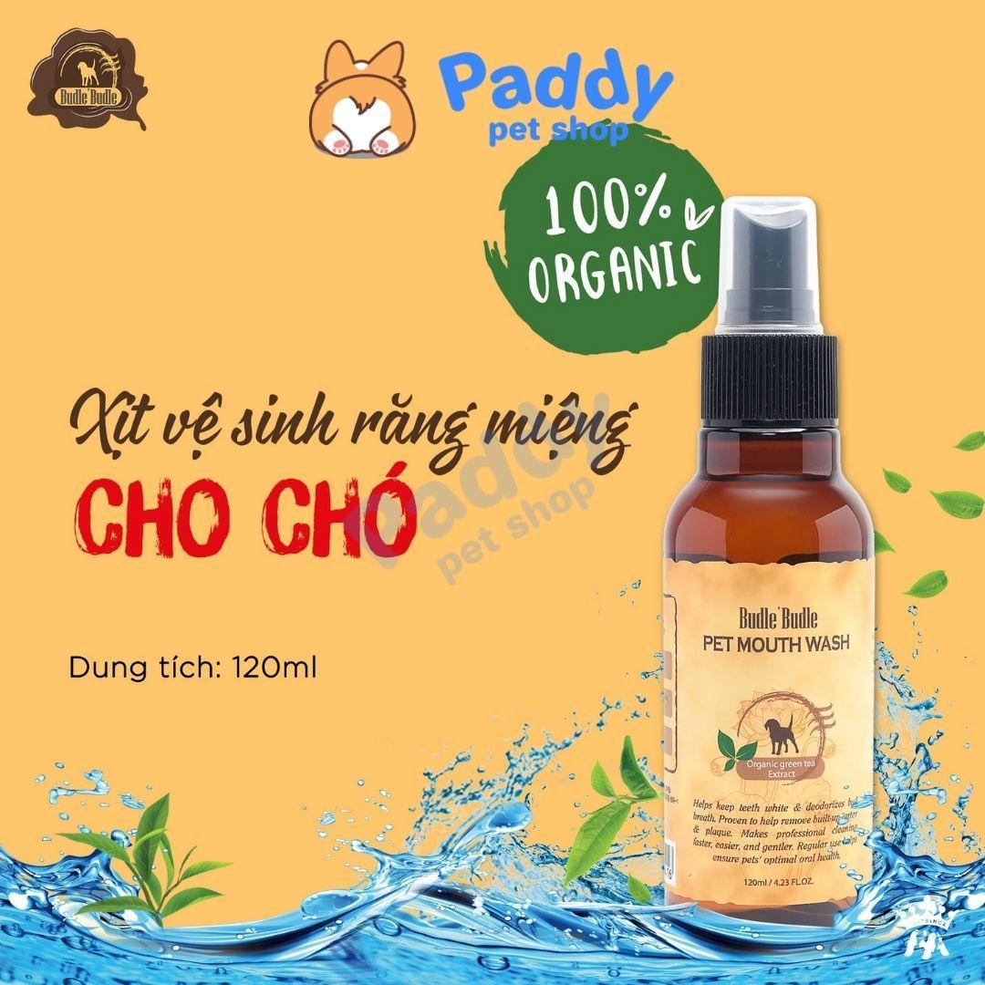 Xịt Thơm Miệng & Sạch Răng Chó Budle Mouth Wash 120ml - Paddy Pet Shop