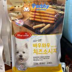 Bánh Thưởng Cho Chó Xúc Xích Phô Mai Bowwow 240g (14 cây) - Paddy Pet Shop