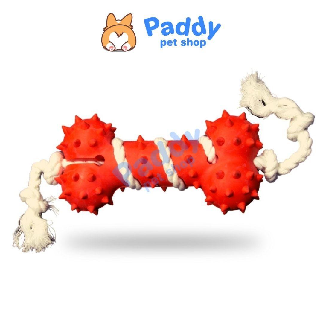Đồ Chơi Cho Chó Xương Cao Su Gai Dày Đính Dây Thừng TPet - Paddy Pet Shop